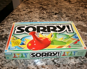 1992 Sorry//Board Game//Family Game Night Game//By Parker Brothers//Vintage Board Game