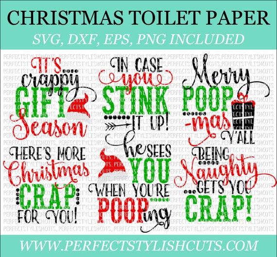 Download Christmas Toilet Paper SVG Bundle DXF EPS png Files for