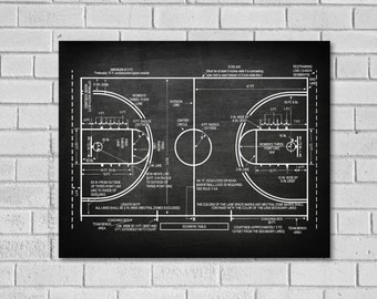 Basketball Coach Gift - Basketball Decor - Basketball Poster - Basketball Blueprint - Basketball Patent Print - Basketball Wall Art SB289