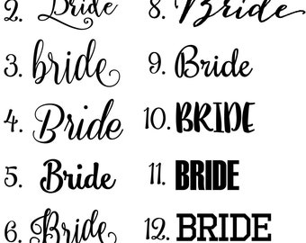 Bride iron on | Etsy