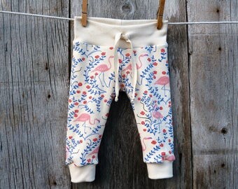 Organic baby clothes, flamingo baby clothes, baby leggings, baby girl gift, organic girl leggings, baby girl clothes, florida baby, winter