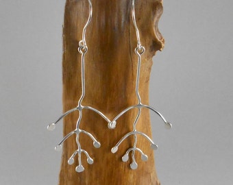 Branch - sterling silver earrings