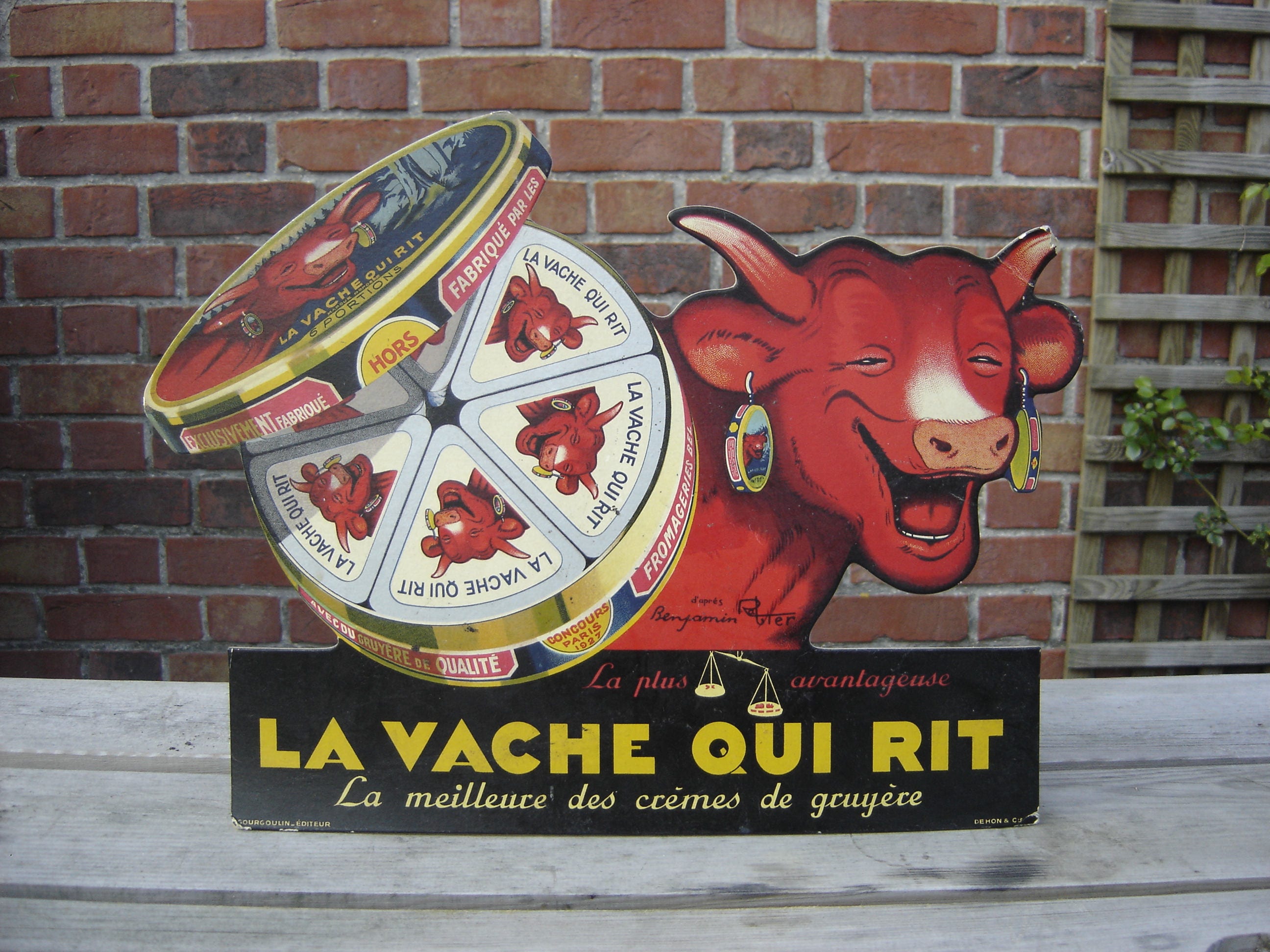La vache qui rit. Vieille Publicité. PLV. Old pub. Collection.