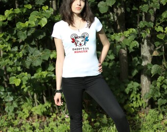 Harley Quinn Shirt, Harley Quinn Costume, Cat Shirt, Cat Print, Harley Quinn Costume, Daddy's lil monster, Suicide Squad, Harley Quinn, Cat