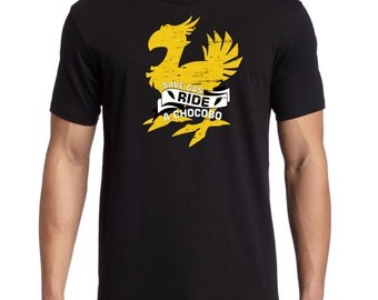 Save Gas Ride A Chocobo Final Fantasy XV Inspired Men's Comedy T-shirt