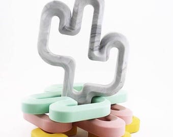 CACTUS TEETHER - Cactus Teething Toy - Cactus Silicone Teether - Silicone Teether