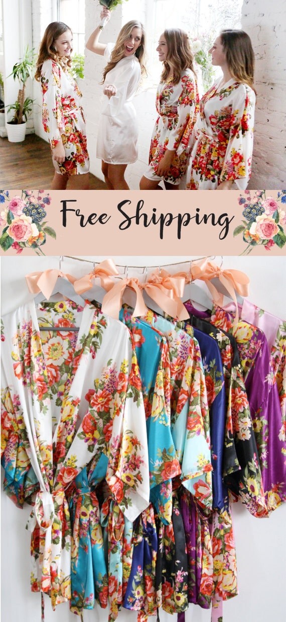 flower bridesmaid robes