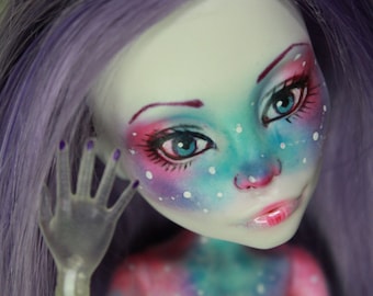 Monster high repaint OOAK galaxy Nude doll Spectra Vondergeist