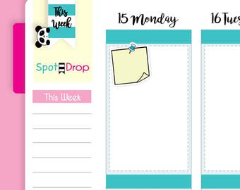 Post it Note Planner Stickers, Reminder Stickers, Kawaii Stickers