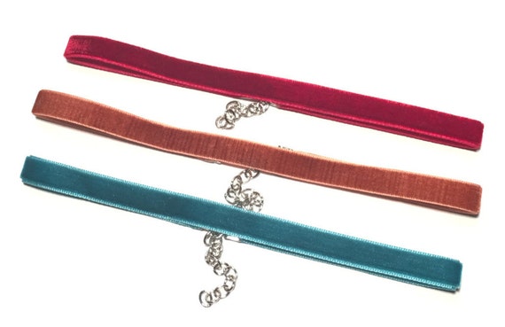 Fall | Autumn | Velvet Chokers | Auburn, Burgundy, Teal | Choker | LIVVY