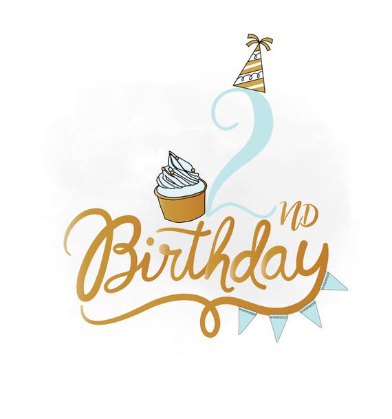 Download 2nd Birthday SVG clipart baby Boy Birthday Quote Birthday