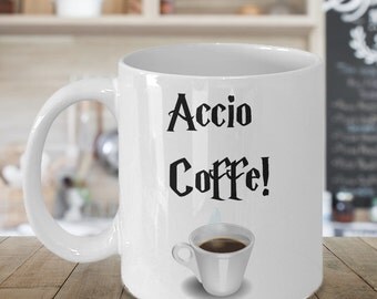 Harry Potter Mug, Harry Potter Gift, Accio Coffee, Christmas Mug
