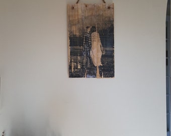 Personalized Wood Photo-Pallet Picture Frame-Custom Wood print-Pallet Art-Rustic Picture Frame-Reclaimed Home Decor