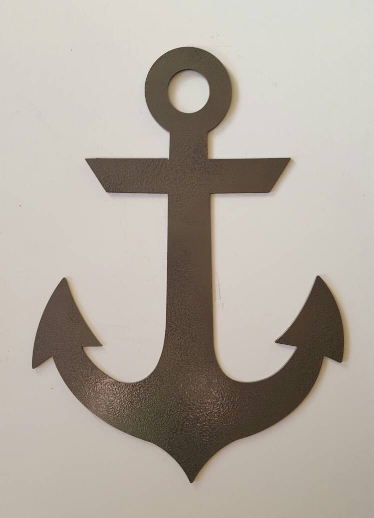 Metal Wall Art. Anchor Metal Decor. Metal Nautical Decor.