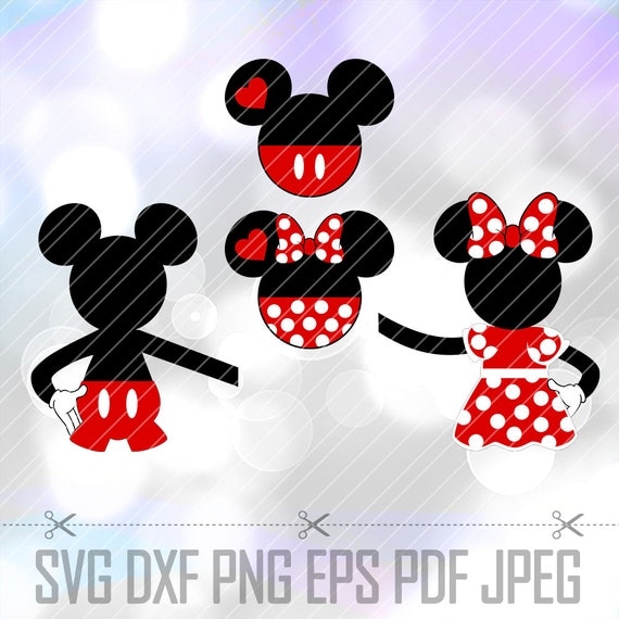 Download Mickey Minnie Mouse LAYERED SVG DXF Eps Vector Cuttable ...