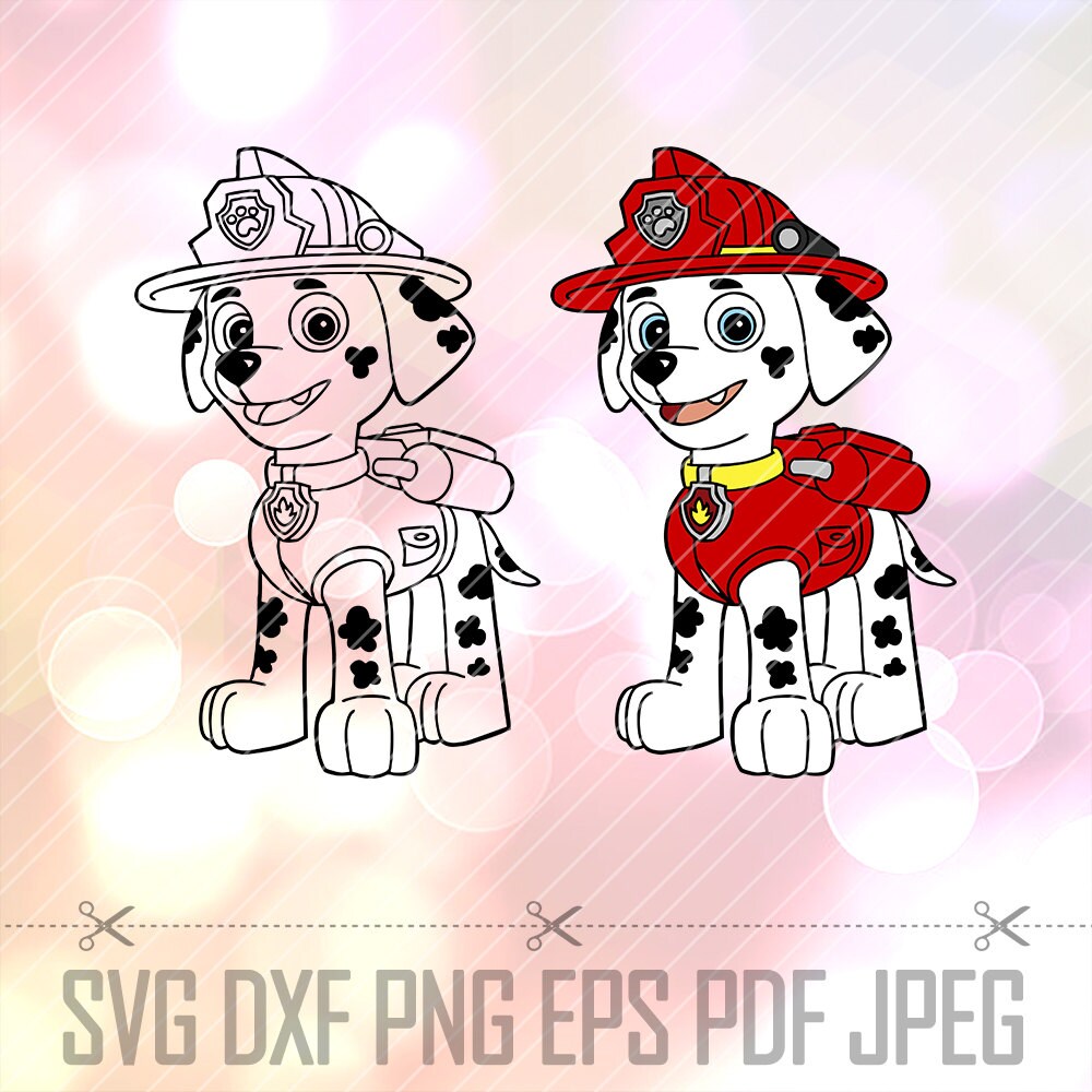 Download Paw Patrol Marshall SVG DXF Vector LAYERED Cut Files Cricut