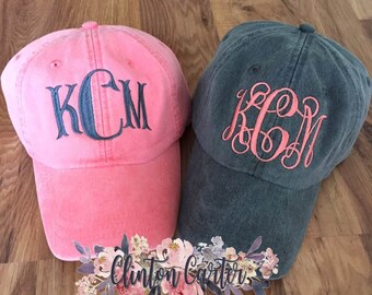 Monogram Ball Cap - Monogram Cap - Monogram Hat - Monogrammed Cap