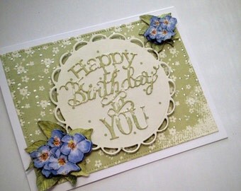 Floral birthday card, handmade birthday card, greeting card flower, handmade greeting card, 3D birthday cards, 3D cards, 3d greeting cards
