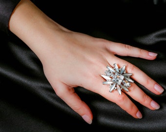 Super glamorous multi stone statement ring