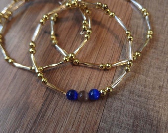 Gold memory wire bracelets