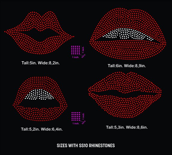 Download Lips rhinestone template digital download, svg, eps ...