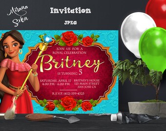 Elena of avalor personalized digital invitation, elena of avalor invitation, elena of avalor party, elena of avalor birthday, party kit