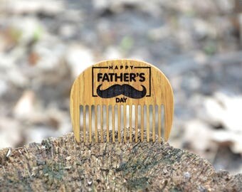 Happy Fathers Day. Custom wooden beard comb, personalized pocket comb, Groomsmen Gift, Fathers Day Gift, Mens gift, Boyfriend Husband Gift