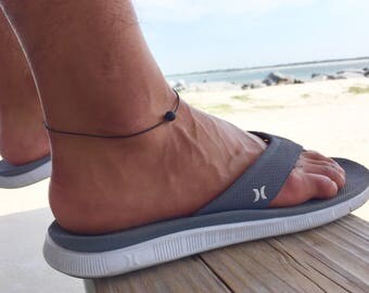 Mens anklet Lava Rock ankle bracelet Beach Anklet Foot Ankle Bracelet Surfer Anklet Boho Anklet Mens Bohemian Anklet Lava Bead Bracelet men