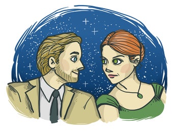 Digital Custom Couple Portrait