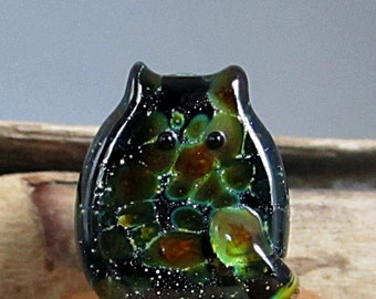 Handmade Fantasy Cat Bead Lampwork Focal - Joel FatCat