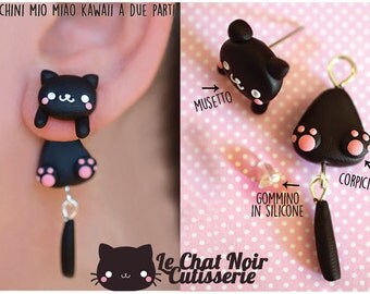 Coppia di Orecchini Kawaii Mio Miao a due parti