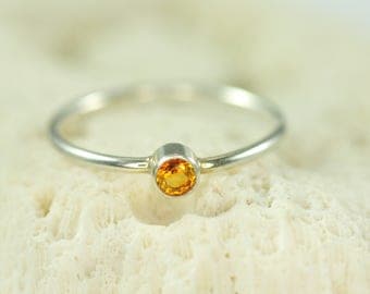 custom birthstone ring in sterling silver - mothers ring - natural gemstone ring - birthday gift for her - gift for mom - promise ring