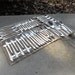ROSE LEAF Silver Plate Flatware Service for 8 plus Ice Tea Spoons & Hostess Set Vintage Wedding Decorations Table Decor Knives Forks Spoons