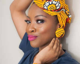 African head wrap, African clothing, Ankara head wrap, head wraps for women, African fabric, Ankara fabric, scarves, African scarf, Gifts
