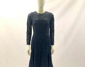 4610095 Blue Lace Dress