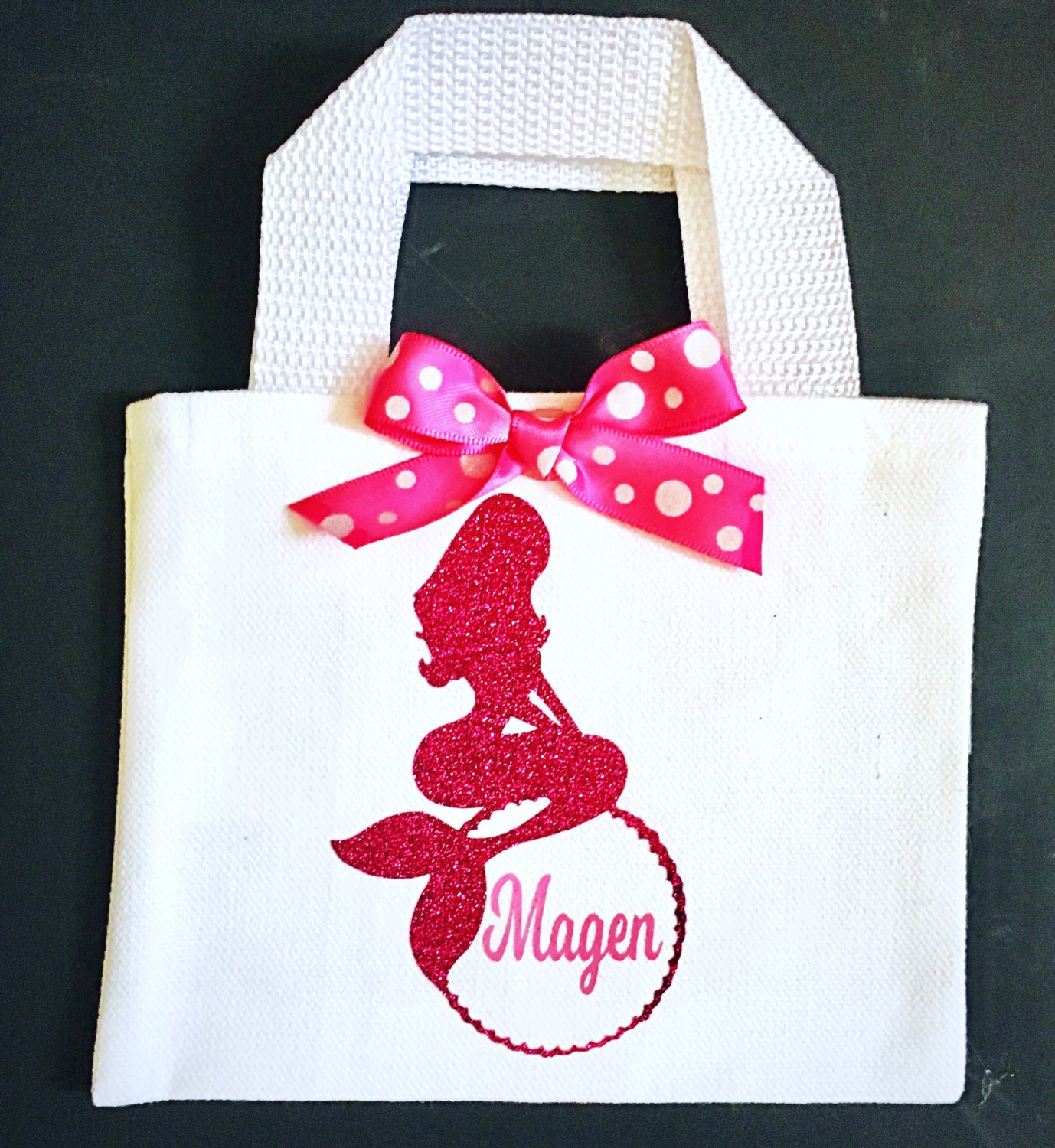 Mermaid purse little girl purse personalized name bag