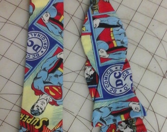 DC Comic Superman Neckties in bow tie, skinny tie, and standard tie styles, kids or adult sizes