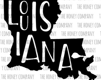 Louisiana SVG PNG DXF State Outline Instant Download Silhouette Cricut Files