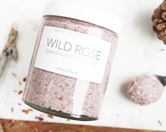 Wild Rose Body Scrub | Mother's Day Gift, Gifts for Mom | 100% Natural & Vegan Body Scrub