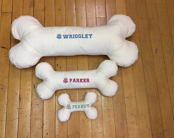 personalized dog bone pillow