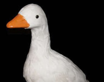 13 1/2 Inch Feather Goose (Jolie) Feather Birds, Foam Birds, Decorative Goose, Party Goose