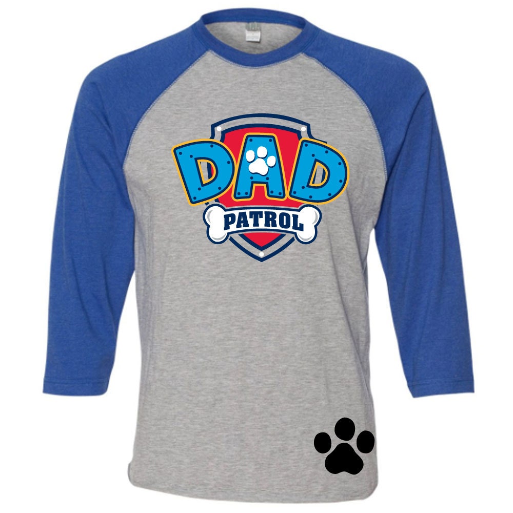 Custom Dad Patrol Shirt Paw Patrol Inspired Birthday number