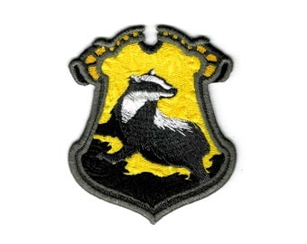 Harry Potter Patch - Hufflepuff - Hogwarts House Crest - Geeky Embroidered Iron-on Patch