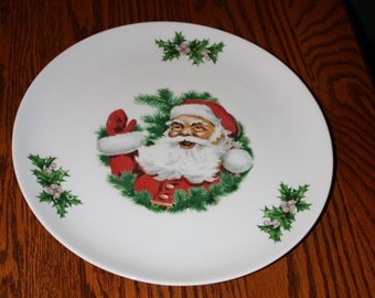 Mid-Century Santa Plate