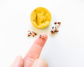 Silicone Mold Koi Fish, Polymer Clay Mold, clay molds, fondant molds, Polymer Clay Koi Fish, koi fish charm, polymer clay charms