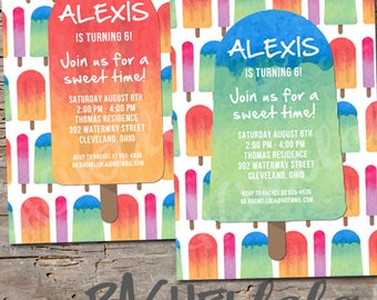 Popsicle invitation | Etsy