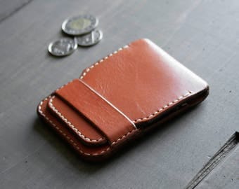 Slim Leather Wallet - Mens Wallet - Minimalist Wallet - Handmade Wallet - Card Holder - Simple Wallet - Card Wallet - Brown Leather Wallet
