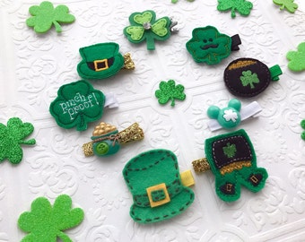 The St. Patrick's Day Feltie Headband or Hair Clip