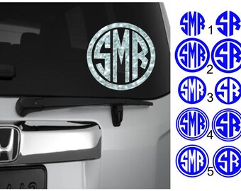 Circle Monogram Decal, Monogram Decal for Car, Monogram Decal Yeti, Yeti Decal, Yeti Monogram, Yeti Cup Decal, RTIC Decal, RTIC Cup Decal