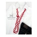Red Chain crochet, Red long Necklace, in red yarn, stones and coral,Luxury, Fashion, crochet jewelery,Textile Necklace, red accessory